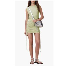 AllSaints Sonny Ruched Bodycon Dress Size 6 S Sleeveless NWT